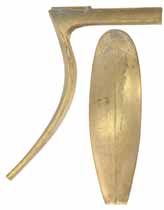 Early Hawken Rifle Buttplate, wax cast brass