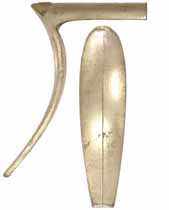 Late Hawken Narrow Buttplate, wax cast brass