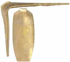 Germanic Jeager Acanthus Leaf Buttplate, wax cast brass