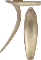 Buttplate,
H. E. Leman Trade Rifle,
wax cast brass