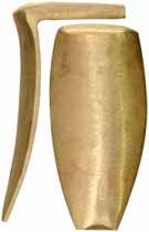Lehigh County, Allentown-Bethlehem Buttplate, sand cast brass