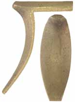 York County Style Buttplate, sand cast brass, pack of 3 buttplates