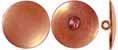 Large Regimental Coat Buttons,
1" diameter, copper