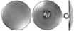 Medium Regimental Coat Buttons,
7/8" diameter, nickel silver