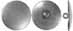 Tiny Regimental Coat Buttons,
5/8" diameter, nickel silver