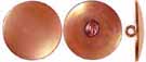 Extra Large Regimental Coat Buttons,
1-1/4" diameter, copper