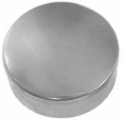 Cap box, 1-3/4" diameter, polished nickel silver, made in the U.S.A.