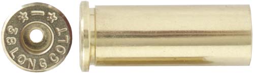 Cartridge Case,
.38 Long Colt,
unprimed brass,
correct head stamp, by Starline,
pack of 250