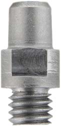 Nipple, 6-1mm metric thread, for CVA rifles and shotguns, Traditions, Jukar, and other Spanish mfg. guns, musket cap, stainless steel, requires a well centered hammer cup!

Cone length: 0.440" Thread journal length: 0.195"  Overall length: 0.635" Diameter of base: 0.307" 