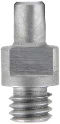 Nipple, 7-1mm metric thread to REPAIR CVA, Traditions, Jukar and other Spanish made guns, nipple seat must be re-tapped to 7-1mm to accept this nipple. The nipple cone snugly fits the CCI No. 11 cap, or RWS No. 1075 cap.

Cone length: 0.440" Thread journal length: 0.195"  Overall length: 0.635" Diameter of base: 0.307" 

Use our #TAP-7-1MM tap to enlarge the damaged threads.  Dope the nipple threads with #BC-CTL choke-tube-lube before first insertion of this snug nipple.