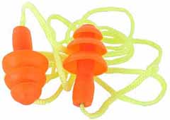 Reusable Ear Plugs
NRR 24 dB, with cord to prevent loss, 
by Birchwood Casey