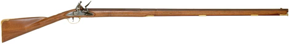 Build Track's English Fowling Gun,
in traditional brass or iron trim,
rifled or smoothbore 42" octagon-to-round barrel
