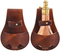Leather Powder Flask Holder, for Colt Navy & Remington flasks