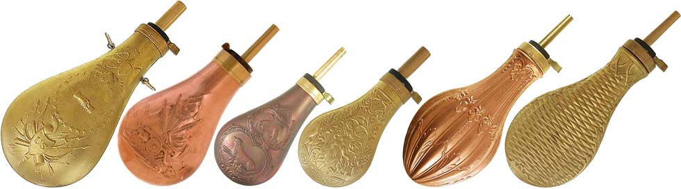 Black Powder Brass Flask- springed release valve- 35 grain spout