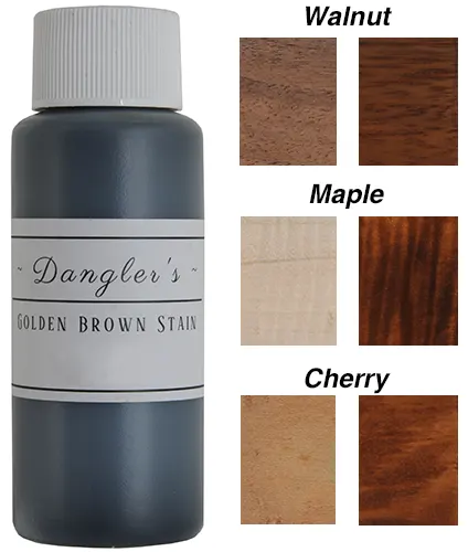 Stain,
Golden Brown,
2 ounce bottle,
by Homer Dangler