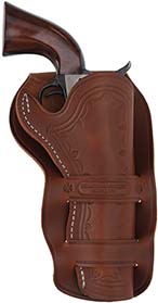 Cheyenne Double Loop Holster,
right hand , 4-3/4" barrel, brown leather,
fits Colt Single Action Army revolvers and others
