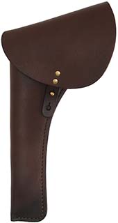 Military Holster, left hand,
brown leather, plain flap