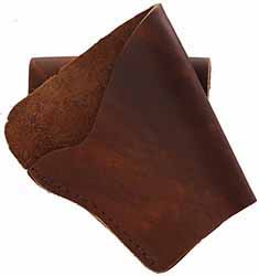 Holster,
right hand for single shot pistol,
brown leather