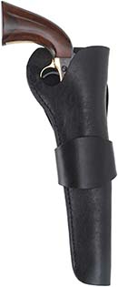 Western Holster, right hand, black leather,
8" barrel, for percussion Army and Navy revolvers