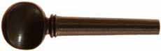 Powder Horn Stopper,
large 2-3/4" length,
fancy Ebony fiddle peg,
tapered shaft