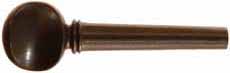Powder Horn Stopper,
large 2-3/4" length,
fancy Rosewood fiddle peg,
tapered shaft