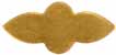 Inlay, Double Acorn,
1.34" by 0.61", brass 0.040" thick