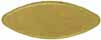 Inlay, Tiny Oval, 
1" by 0.38", brass 0.040" thick