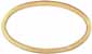 Open Oval Frame for Hunter's Star Cheek Inlay, 
2.41" by 1.42", brass 0.040" thick