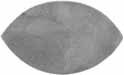 Inlay, "Rupp" Cheek Oval, 
2.20" by 1.33" nickel silver 0,040" thick