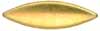 Inlay, Lozenge Oval, 
0.77" by 0.023", brass 0.040" thick