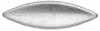 Inlay, Lozenge Oval, 
0.77" by 0.023", nickel silver 0.040" thick