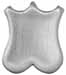Inlay, Large Shield, 
0.46" by 0.54", nickel silver 0.040" thick