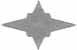 Inlay, Small Square Star, 
1.44" by 0.92", nickel silver 0.040" thick