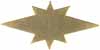 Inlay, Solid Eight Point Star,
2.0" by 1.0", brass 0.040" thick