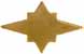 Inlay, Small Square Star, 
1.37"by 0.85", brass 0.040" thick