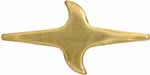 Inlay, Pin Wheel Star,
1.75" by 0.87", brass 0.040" thick