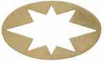 Inlay, Large Oval with Star Piercing, 
2.41" by 1.42", brass 0.040" thick 