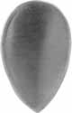 Inlay,
Tear Drop, 
0.56" by 0.88", nickel silver 0.040" thick