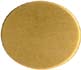 Inlay, wrist oval, 
1.08" by 0.94", brass 0.040" thick