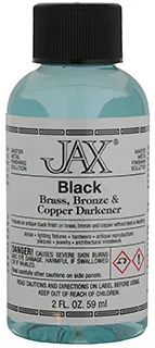 JAX Black Darkener
for Brass, Bronze, or Copper Parts,
2 oz. bottle