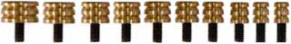 Complete Set Brass Button Cleaning Jags:
 .32, .36, .38, .40, .44, .45, .50, .54, .58 and .62 caliber,
8-32 threaded steel shank