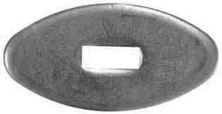 Oval Knife Guard #1, 15/16" wide by 1-7/8" long, 5/64" thick, small retangular slot 1/8" wide by 3/8" long, nickel silver