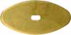 Oval Knife Guard #1, 15/16" wide by 1-7/8" long, 1/4" thick, small oval slot 1/8" wide by 3/8" long, brass