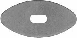Oval Knife Guard #2, 13/16" wide by 1-5/8" long, 1/8" thick, large oval slot 3/16" wide by 1/2" long, nickel silver