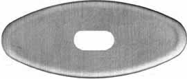 Oval Knife Guard #3, 11/16" wide by 1-5/8" long, 5/64" thick, large oval slot 3/16" wide by 1/2" long, nickel silver