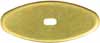 Oval Knife Guard #3, 11/16" wide by 1-5/8" long, 5/64" thick, small oval slot 1/8" wide by 3/8" long, brass
