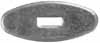 Oval Knife Guard #4, 5/8" wide by 1-1/2" long, 5/64" thick, large rectangular slot 3/16" wide by 1/2" long, nickel silver