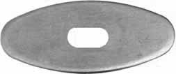 Oval Knife Guard #4, 5/8" wide by 1-1/2" long, 1/16" thick, large oval slot 3/16" wide by 1/2" long, nickel silver