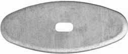 Oval Knife Guard #4, 5/8" wide by 1-1/2" long, 1/16" thick, small oval slot 1/8" wide by 3/8" long, nickel silver