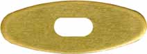 Oval Knife Guard #5, 1/2" wide by 1-11/32" long, 5/64" thick, large oval slot 3/16" wide by 1/2" long, brass